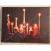 Картина с LED подсветкой: многообразие праздничных свечей, выполненная на холсте